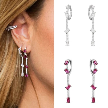 MINA BEAR Fashion charm 1: 1 copy of silver, synthetic red zircon silver long earrings, luxury jewelry gift for women in Monaco
MINA BEAR Fashion charm 1: 1 copy of silver, synthetic red zircon silver long earrings, luxury jewelry gift for women in Monaco