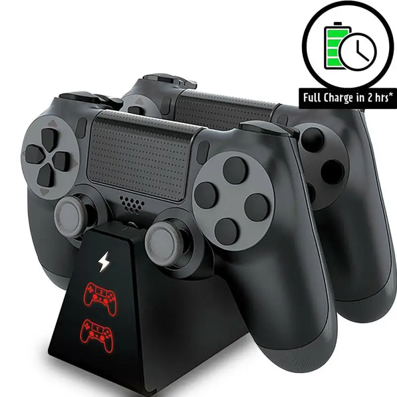 

Fast Charging Dock Dual Controllers Charger Quike Charging Station Gamepad Stand Holder Base For SONY PlayStation 4 PS4/Pro/Slim