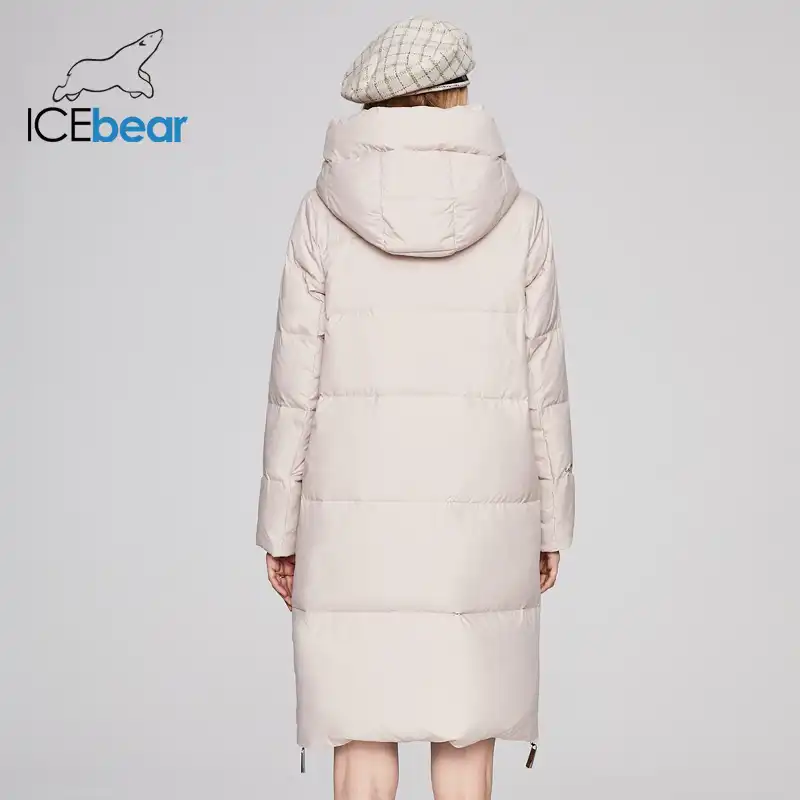 ICEbear 2021 пуховик женская зимняя длинная толстая новая теплая куртка с капюшоном