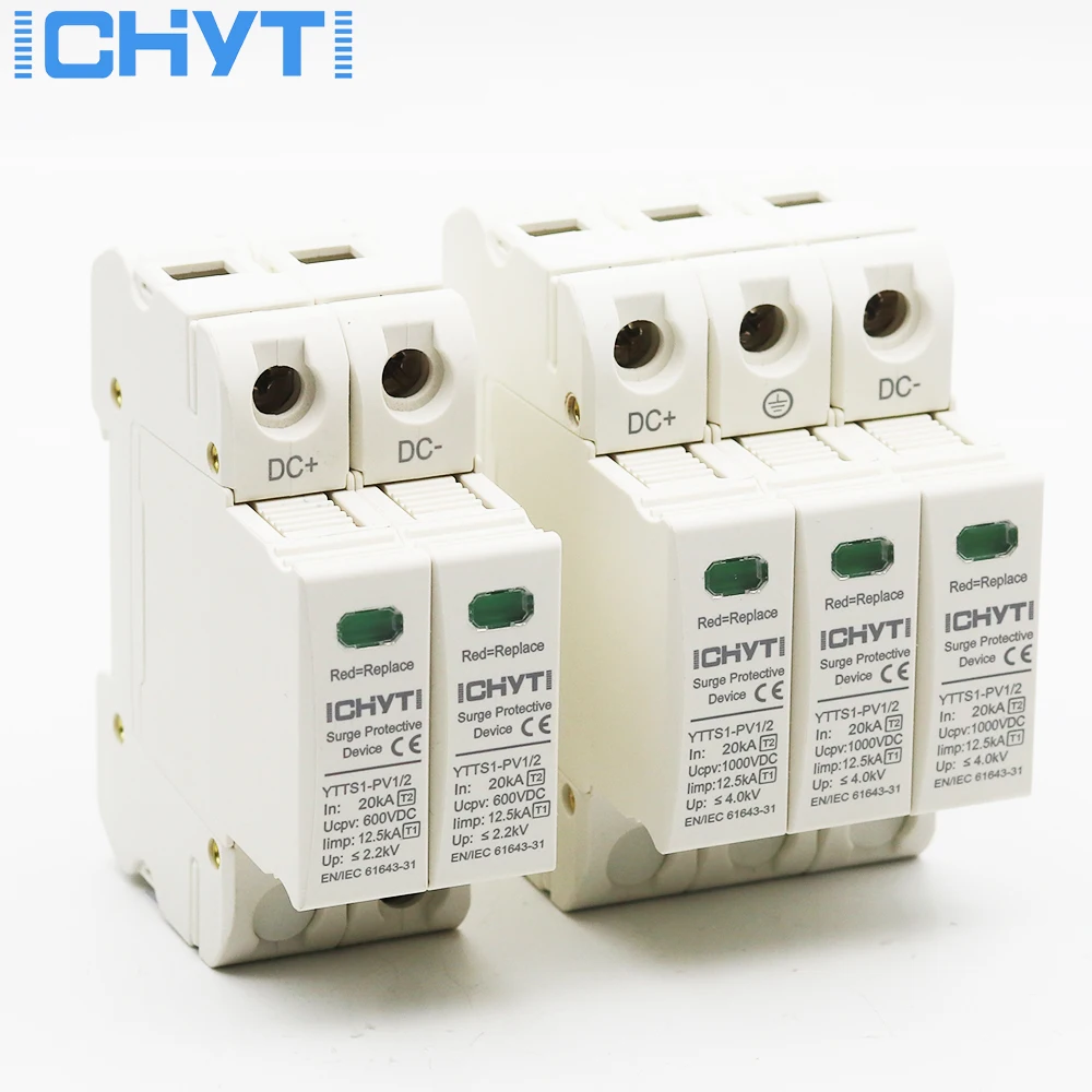 Surge Protector SPD DC 2P 600V Type 1+2 12.5KA Surge Protection T1+T2 Surge Arrester din rail Solar Surge Protective Device
Surge Protector SPD DC 2P 600V Type 1+2 12.5KA Surge Protection T1+T2 Surge Arrester din rail Solar Surge Protective Device