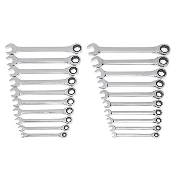 Ratcheting Wrench Set Ratchet Wrenches Set, Professional Superior Quality Chrome Vanadium Steel & Metric Combination Ended Stand
Ratcheting Wrench Set Ratchet Wrenches Set, Professional Superior Quality Chrome Vanadium Steel & Metric Combination Ended Stand