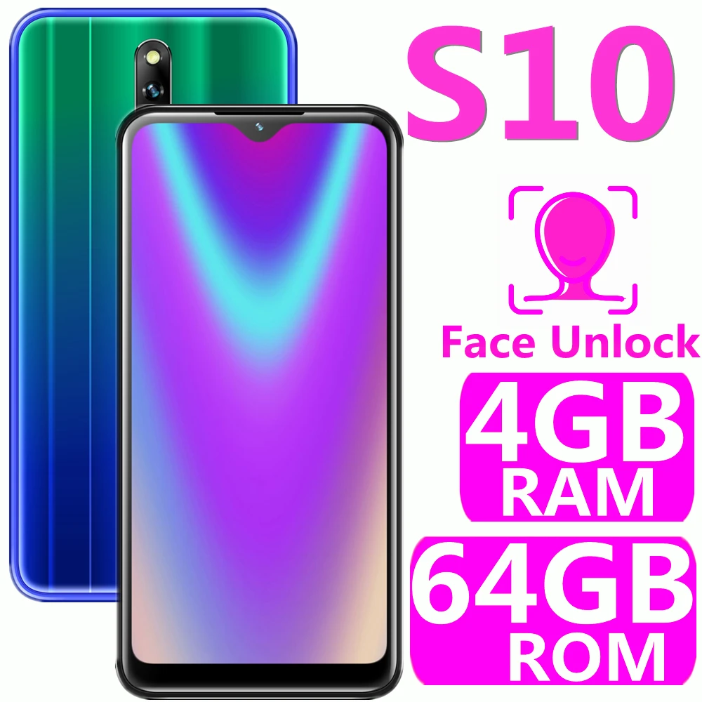Original S10 Android Cellphones 4GRAM+64GROM Face Recognition celular 19:9 cheap mobile phones unlocked Smartphones
Original S10 Android Cellphones 4GRAM+64GROM Face Recognition celular 19:9 cheap mobile phones unlocked Smartphones