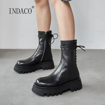 Women Boots Black Martin Boots Leather Platform Genuine Leather Cross Stripe Short Boots Motorcycle
Women Boots Black Martin Boots Leather Platform Genuine Leather Cross Stripe Short Boots Motorcycle