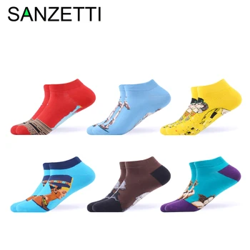 SANZETTI 6 Pairs/Lot Casual Novelty Men's Colorful Summer Combed Cotton Happy Ankle Socks Statue Of Liberty Dress Boat Socks
SANZETTI 6 Pairs/Lot Casual Novelty Men's Colorful Summer Combed Cotton Happy Ankle Socks Statue Of Liberty Dress Boat Socks