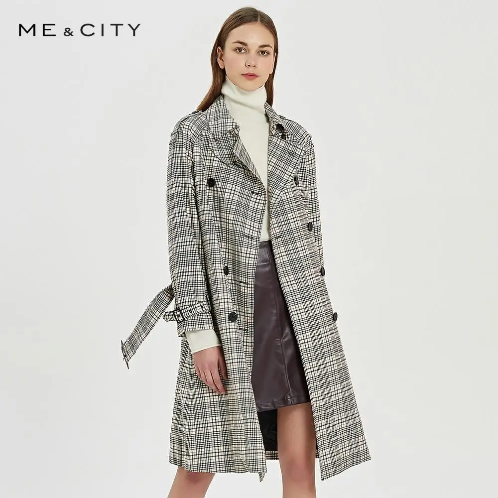 Me&city 2020 Spring New Women Windbreaker outerwear clothing Urban Office Lady Coat fashion Slim Elegant Vintage Plaid jacket 
Me&city 2020 Spring New Women Windbreaker outerwear clothing Urban Office Lady Coat fashion Slim Elegant Vintage Plaid jacket