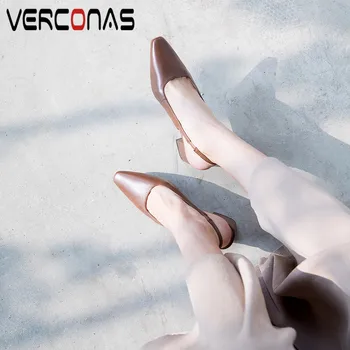 VERCONAS 2020 Fashion Woman Sandals Women Pumps Genuine Leather Working Shoes Summer Pointed Toe Square High Heeled Shoes Woman
VERCONAS 2020 Fashion Woman Sandals Women Pumps Genuine Leather Working Shoes Summer Pointed Toe Square High Heeled Shoes Woman