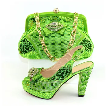 Most popular green African pump shoes and bag sets for lady ME3307 heel height 11.3cm
Most popular green African pump shoes and bag sets for lady ME3307 heel height 11.3cm