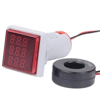 Voltmeter Ammeter Hertz Meter, Signal Lights, Voltage Current Frequency Combo Meter, Three Display Indicator Tester ST17VAH
Voltmeter Ammeter Hertz Meter, Signal Lights, Voltage Current Frequency Combo Meter, Three Display Indicator Tester ST17VAH