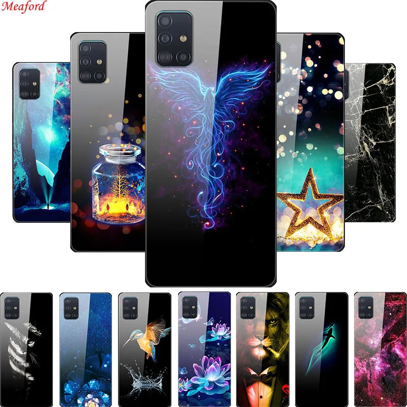 Стеклянный чехол для Samsung Galaxy A70 A50 A71 A51 задняя крышка A 70 50 A30S 51 30 S|Бамперы| |