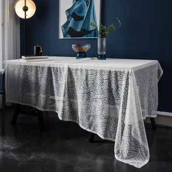 Pure White Romantic Lace Table cloth Wedding Party Decoration Rectangle Tablecloths 
Pure White Romantic Lace Table cloth Wedding Party Decoration Rectangle Tablecloths