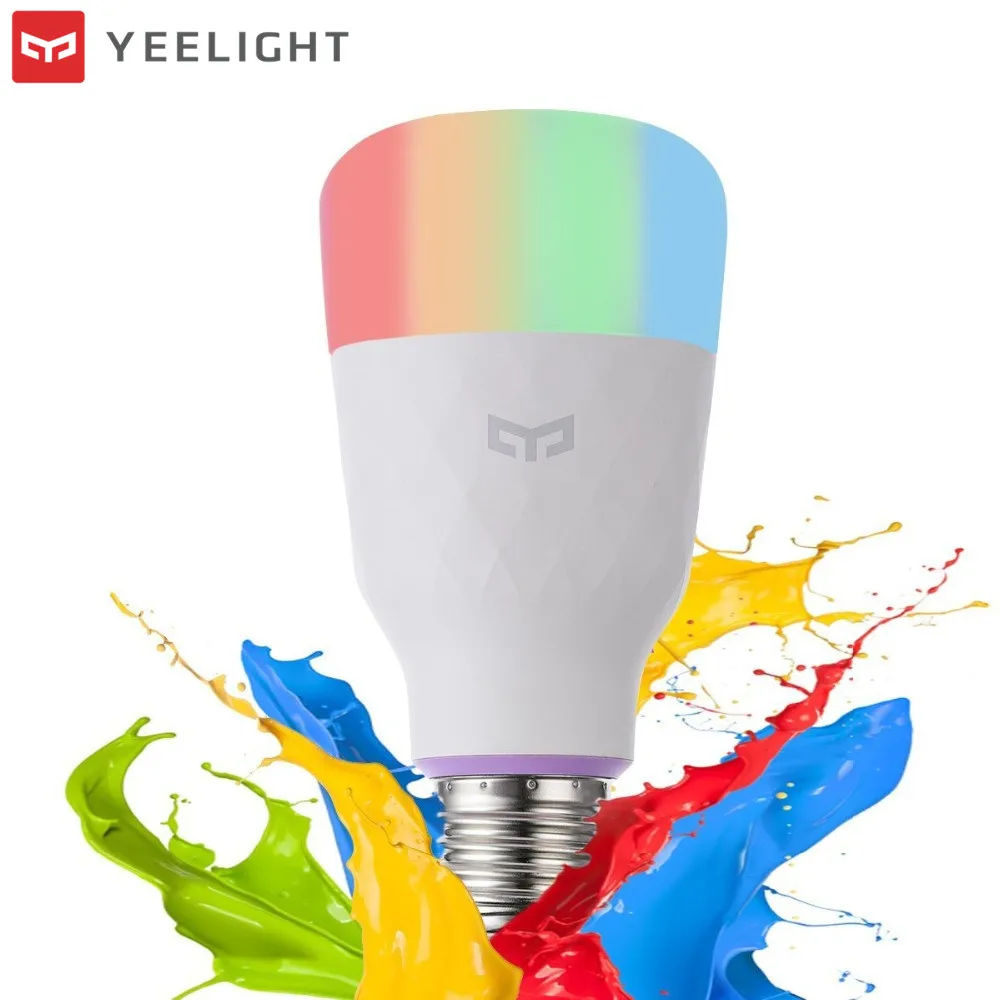 Умная Светодиодная лампа Yeelight E27 обновленная версия 10 Вт 800 лм Wi Fi для настольной