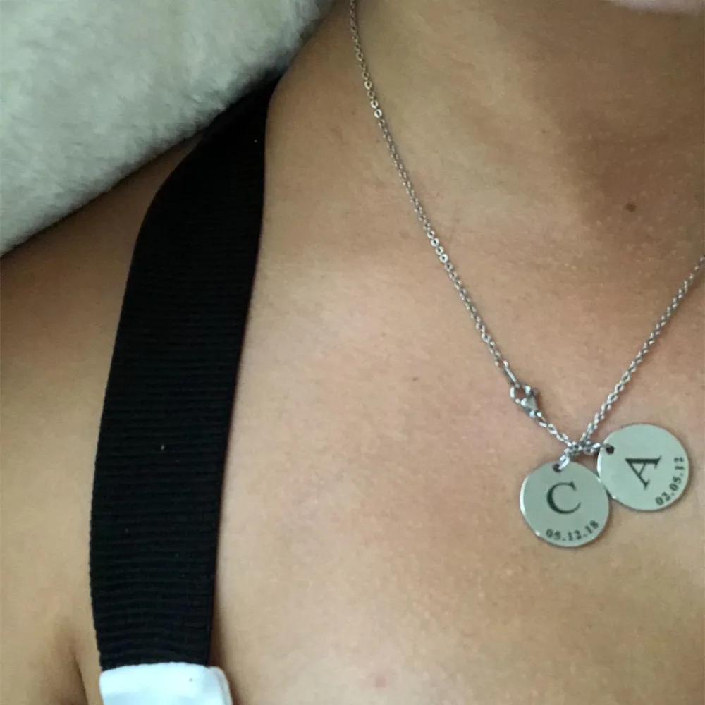 Custom Initial Name Necklace Stainless Steel Chain Year Number Necklaces Women Geometry Round Kolye Personalized Gift
Custom Initial Name Necklace Stainless Steel Chain Year Number Necklaces Women Geometry Round Kolye Personalized Gift