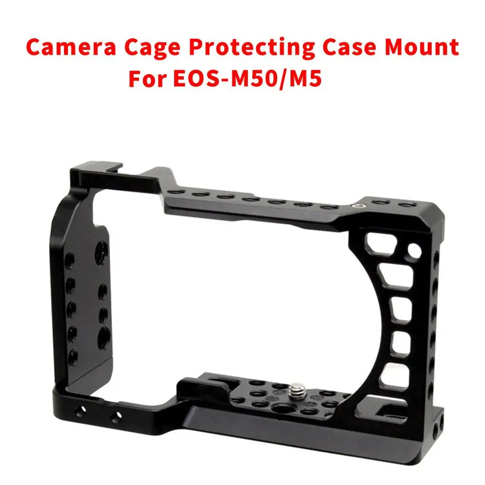 CNC Aluminum Camera Cage for Canon EOS M50 / M5 DLSR Case Cold shoe Mount Expansion Cover Quick-Rease Plate Support Photography
CNC Aluminum Camera Cage for Canon EOS M50 / M5 DLSR Case Cold shoe Mount Expansion Cover Quick-Rease Plate Support Photography