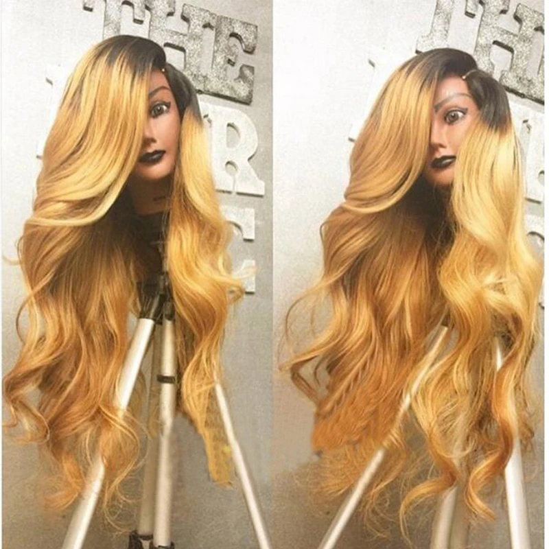 360 Ombre Lace Front Human Hair Wigs With Baby Hair Middle Ratio 13*6 Lace Wig For Women Bleached Knots Pre-plucked