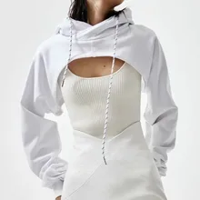 Women Sexy Fashion Super Short Hoodie Hip Hop Drawstring Long Sleeves Open Chest Easy Cool Girl Pullovers Tops
Women Sexy Fashion Super Short Hoodie Hip Hop Drawstring Long Sleeves Open Chest Easy Cool Girl Pullovers Tops