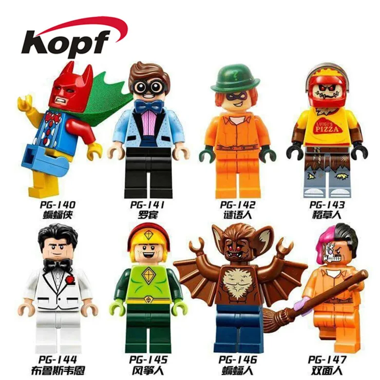 Super Heroes characters Batman Robin Riddler Bruce Man Man-Bat Two-Face Building Blocks action figures Children kids Toys PG8042
Super Heroes characters Batman Robin Riddler Bruce Man Man-Bat Two-Face Building Blocks action figures Children kids Toys PG8042