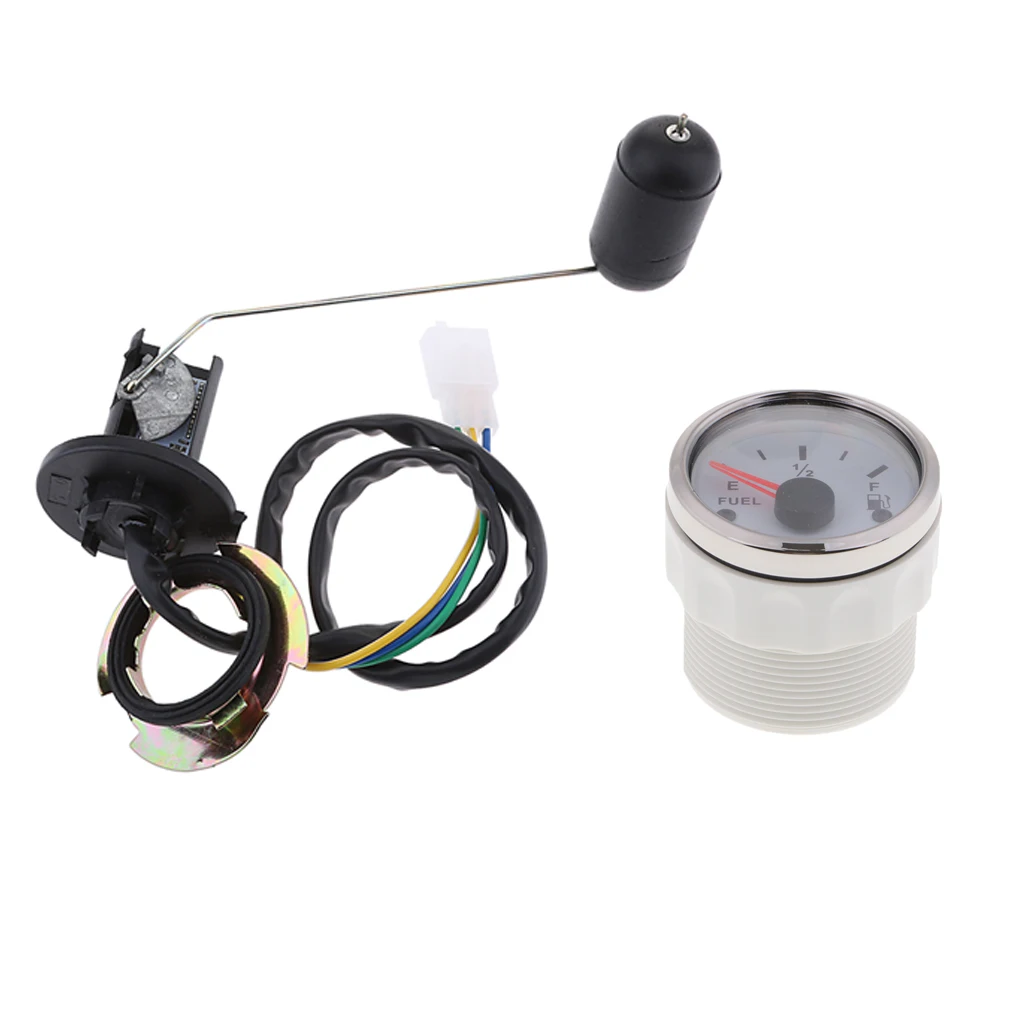 White 52mm Marine Boat Digital Fuel Level Meter Gauge With Fuel Sensor Kit White 52mm Marine Boat Digital Fuel Level Meter Gauge With Fuel Sensor Kit
