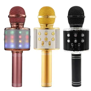 Karaoke Microphone Toy Wireless Bluetooth Microphone Musical Instrument Toy with Flashing Lights Karaoke Device
Karaoke Microphone Toy Wireless Bluetooth Microphone Musical Instrument Toy with Flashing Lights Karaoke Device