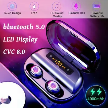 4000mAh Power Bank V12 Bluetooth Earphone TWS Wireless Headphones HiFi Music Earbuds Sports Gaming Headset For IOS Android Phone
4000mAh Power Bank V12 Bluetooth Earphone TWS Wireless Headphones HiFi Music Earbuds Sports Gaming Headset For IOS Android Phone