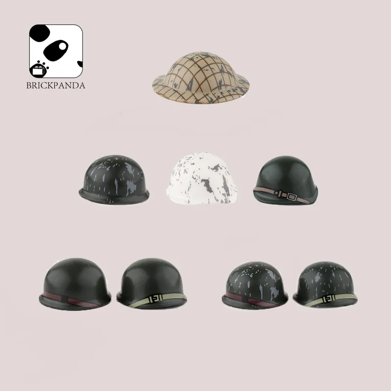 

Военный шлем WW2, советский русский солдат США, армия, строительные блоки, фигурки, аксессуары, кепка, городской кирпич, игрушка, подарок для детей, 20 шт.