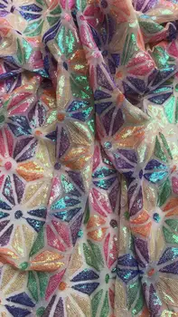 fashionable tulle embroidery french net lace fabric Sophia-9.9220 with beads for party dress 
fashionable tulle embroidery french net lace fabric Sophia-9.9220 with beads for party dress