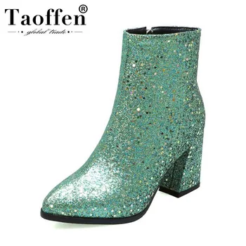 Taoffen Sexy Office Ladies Bling Zipper Ankle Boots Pointed Toe Classics Brand High Quality Winter Shoes Women Size 32-43
Taoffen Sexy Office Ladies Bling Zipper Ankle Boots Pointed Toe Classics Brand High Quality Winter Shoes Women Size 32-43