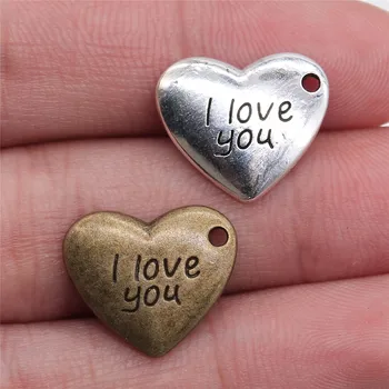 WYSIWYG 8pcs 17x15mm I Love You Heart Pendant Antique Silver Color Love Heart Pendants Charm I Love You Pendants
WYSIWYG 8pcs 17x15mm I Love You Heart Pendant Antique Silver Color Love Heart Pendants Charm I Love You Pendants