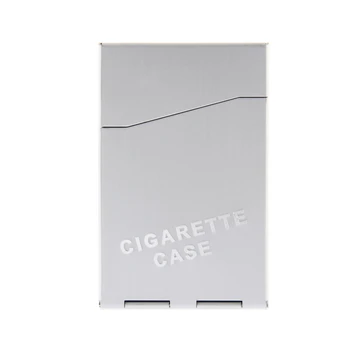 New Fashion Aluminum Metal Cigar Cigarette Box Brand Cigarette Holder Tobacco Storage Case Gift sliver 
New Fashion Aluminum Metal Cigar Cigarette Box Brand Cigarette Holder Tobacco Storage Case Gift sliver