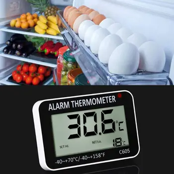 Hanging Magnetic Digital Alarm Thermometer for Fridge Freezer with High & Low Temperature Alarm Battery Included
Hanging Magnetic Digital Alarm Thermometer for Fridge Freezer with High & Low Temperature Alarm Battery Included