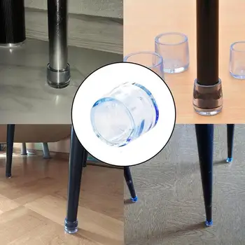 8pcs 25/30mm Rubber Feet Protector Pads Silicone Chair Leg Caps Floor Protectors Round Bottom Non-Slip Cups