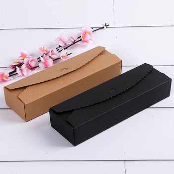 

300pcs/lot Kraft Gift Boxes Paper handmade candy /chocolate packing box blank storage DIY wedding cake boxes 23*7*4cm