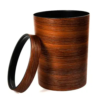 10L Trash Bin Wastebasket Trash Can Plastic Garbage Bin With Wood Grain Rubbish Container For Bathroom Office Kitchen
10L Trash Bin Wastebasket Trash Can Plastic Garbage Bin With Wood Grain Rubbish Container For Bathroom Office Kitchen