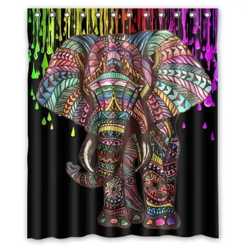 Elephant Shower Curtain,Cute Black Elephant Design Waterproof Fabric Bathroom Shower Curtain 60"x 72" 
Elephant Shower Curtain,Cute Black Elephant Design Waterproof Fabric Bathroom Shower Curtain 60"x 72"