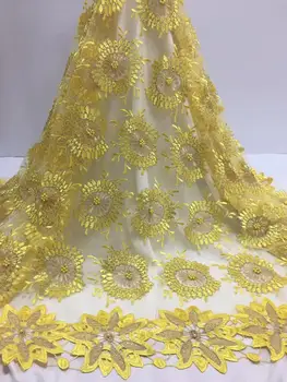 YELLOW African Lace Fabric 2019 Embroidered Nigerian Laces Fabric Bridal High Quality French Tulle Lace Fabric For Women Dress 
YELLOW African Lace Fabric 2019 Embroidered Nigerian Laces Fabric Bridal High Quality French Tulle Lace Fabric For Women Dress