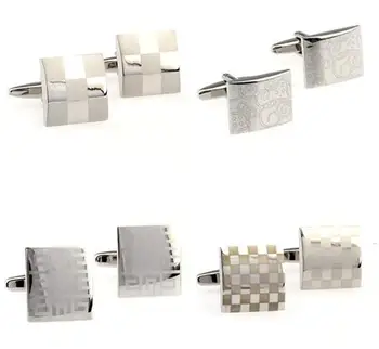 20pairs/lot Classic Silver Square Laser Cufflinks Copper Plating Cuff Links Business Style Men's Jewelry Accessory Gift
20pairs/lot Classic Silver Square Laser Cufflinks Copper Plating Cuff Links Business Style Men's Jewelry Accessory Gift