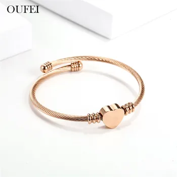 OUFEI Rose Gold Heart Cuff Bracelets Bangles For Women Charms Stainless Steel Jewelry Woman Fashion Jewelry Accessories 
OUFEI Rose Gold Heart Cuff Bracelets Bangles For Women Charms Stainless Steel Jewelry Woman Fashion Jewelry Accessories