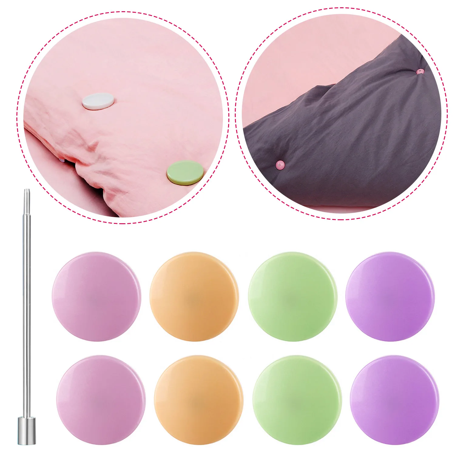 Behogar 8pcs Quilt Clips Holder Anti-Move Duvet Fastener Buckle Fixer with Unlocker for Comforter Blanket Bed Sheet
Behogar 8pcs Quilt Clips Holder Anti-Move Duvet Fastener Buckle Fixer with Unlocker for Comforter Blanket Bed Sheet