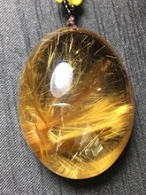 Genuine Natural Gold Rutilated Quartz Titanium Pendant 41*32*21mm Oval Brazil Women Men Rutilated Crystal necklace AAAAA
Genuine Natural Gold Rutilated Quartz Titanium Pendant 41*32*21mm Oval Brazil Women Men Rutilated Crystal necklace AAAAA