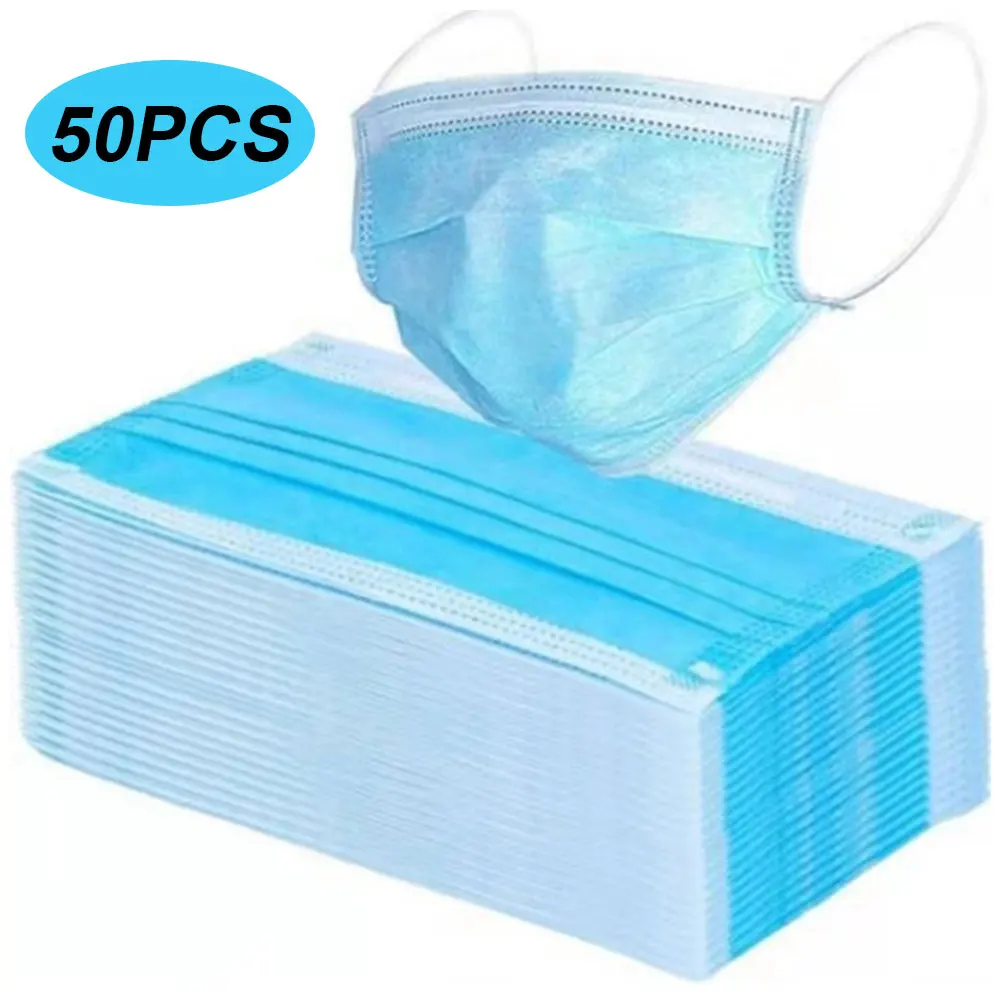 50pcs face Mask 3 layers Masks Anti fog dust face mouth Protective masks Cover Disposable facemask Dust Masks Earloop
50pcs face Mask 3 layers Masks Anti fog dust face mouth Protective masks Cover Disposable facemask Dust Masks Earloop