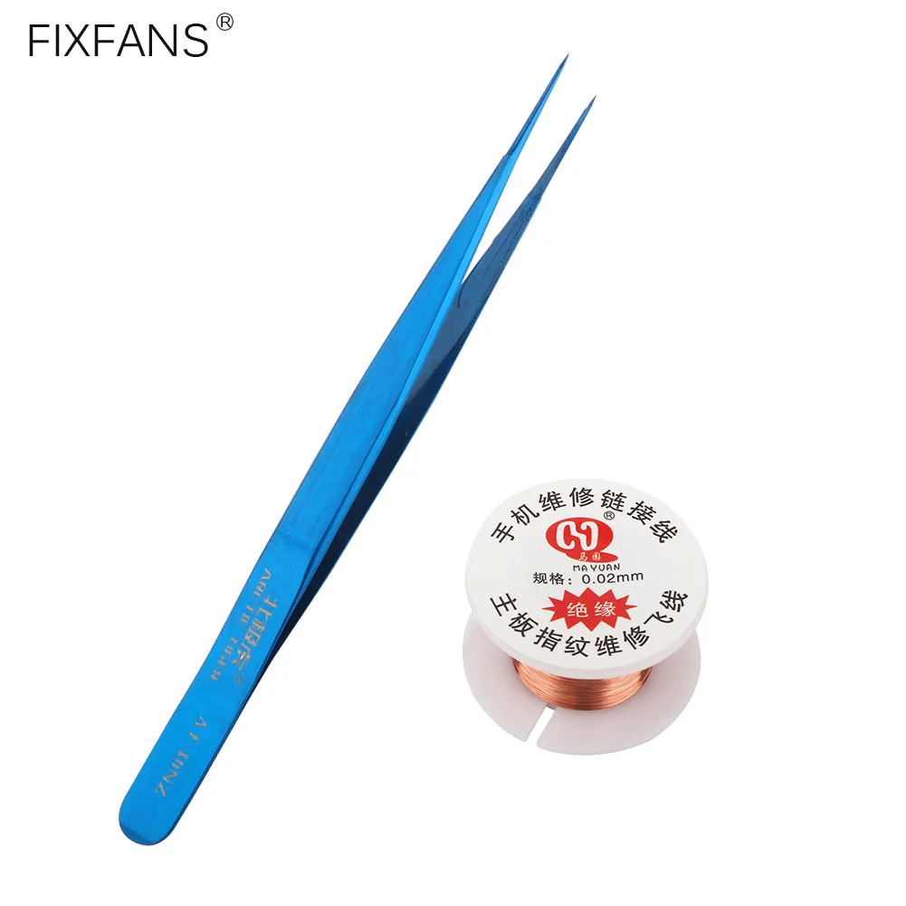 Пинцет FIXFANS Precision Fine Point с изоляцией 0 02 мм медный соединительный провод для