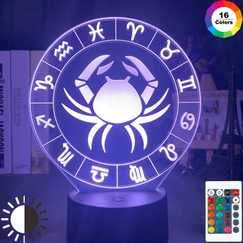 Child Night Light Cancer Led Color Changing Touch Sensor Nightlight for Home Decor Light Birthday Gift Twelve Constellation Lamp
Child Night Light Cancer Led Color Changing Touch Sensor Nightlight for Home Decor Light Birthday Gift Twelve Constellation Lamp
