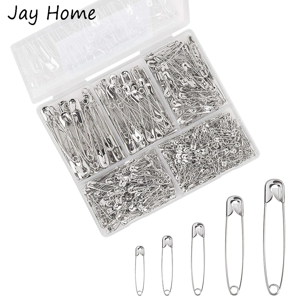 550Pcs Sewing Safety Pins 5 Sizes Stainless Steel Fabric Clothing Safety Pins for DIY Crafting Jewelry Making Sewing Accessories
550Pcs Sewing Safety Pins 5 Sizes Stainless Steel Fabric Clothing Safety Pins for DIY Crafting Jewelry Making Sewing Accessories