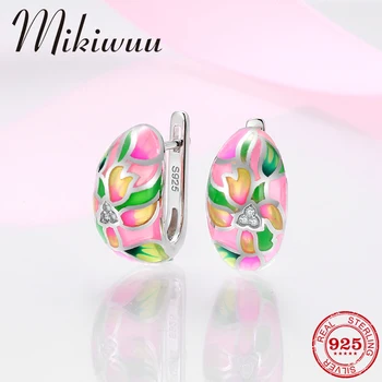 Pink cherry blossom petals 925 Sterling Silver Enamel Stud Earrings with CZ Bohemian Sweet temperament Women Jewelry
Pink cherry blossom petals 925 Sterling Silver Enamel Stud Earrings with CZ Bohemian Sweet temperament Women Jewelry