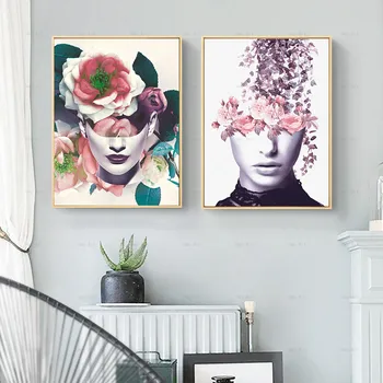 Canvas Painting Abstract Posters Pictures Woman Face with Pink Purple Flowers Prints Wall Art Living Room Home Decor
Canvas Painting Abstract Posters Pictures Woman Face with Pink Purple Flowers Prints Wall Art Living Room Home Decor
