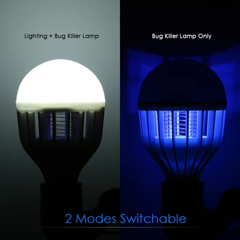 New 2 in 1 UV Bug Zapper E27 Light Bulbs Mosquito Killer Lamp Electronic Pest Fly Zapper Lights Outdoor Indoor SMD 2835 LED Ligh
New 2 in 1 UV Bug Zapper E27 Light Bulbs Mosquito Killer Lamp Electronic Pest Fly Zapper Lights Outdoor Indoor SMD 2835 LED Ligh