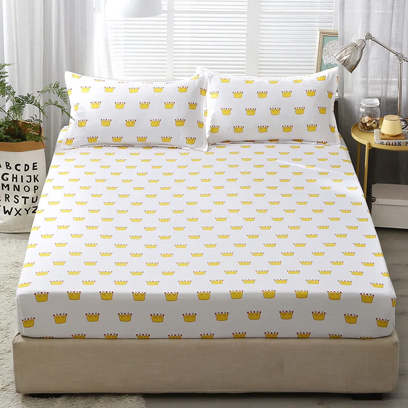 New Product Yellow Crown Printed Fitted Sheet Super Soft Bed Sheets with Elastic Band Twin Full Queen Polyester Mattress Covers
New Product Yellow Crown Printed Fitted Sheet Super Soft Bed Sheets with Elastic Band Twin Full Queen Polyester Mattress Covers