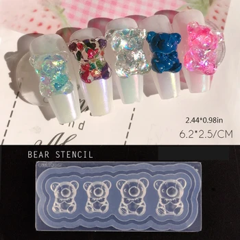 Crystal Epoxy Resin Mold Nail Carving 3D Bear Silicone Mould DIY Crafts Stamping Plate Nails Stencils Manicure Tools
Crystal Epoxy Resin Mold Nail Carving 3D Bear Silicone Mould DIY Crafts Stamping Plate Nails Stencils Manicure Tools