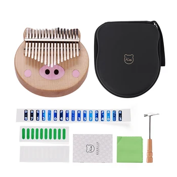 17-Key Wooden Kalimba Thumb Piano Merbau Wood with Bag Musical Note Stickers Tuning Hammer Cleaning Cloth Bear/Pig/Panda Shape
17-Key Wooden Kalimba Thumb Piano Merbau Wood with Bag Musical Note Stickers Tuning Hammer Cleaning Cloth Bear/Pig/Panda Shape