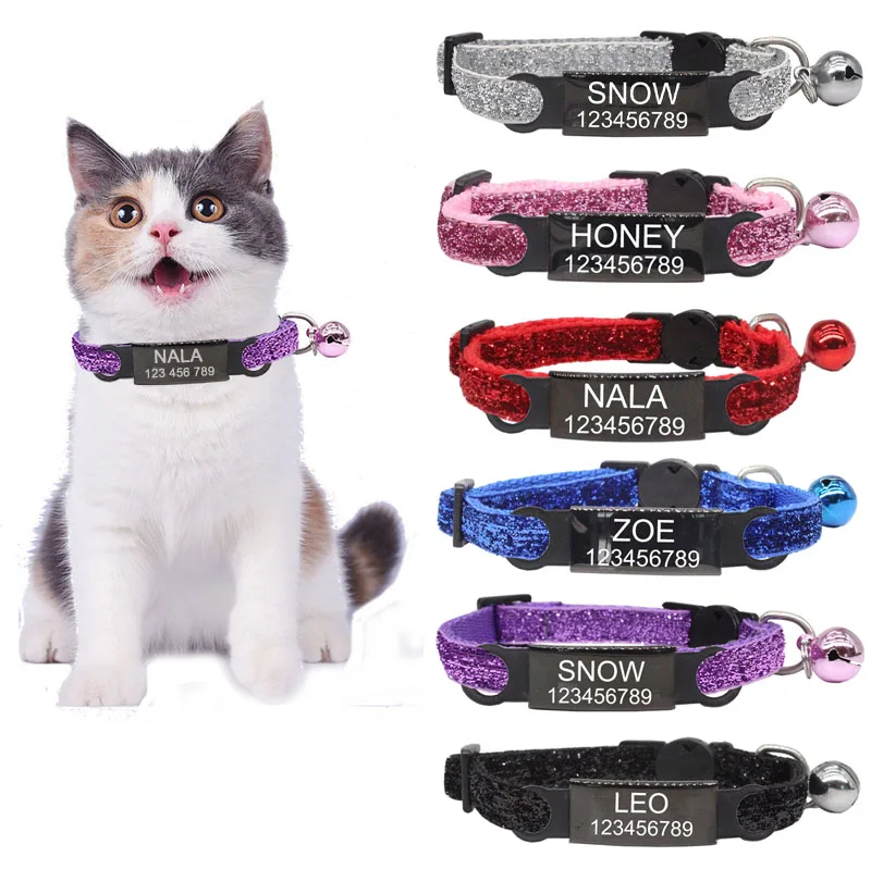 Nylon Cat Collar Personalized Pet Collars With Name ID Tag With Bell Adjustable Buckle Dog Collar Puppy Supplies Small Chihuahua
Nylon Cat Collar Personalized Pet Collars With Name ID Tag With Bell Adjustable Buckle Dog Collar Puppy Supplies Small Chihuahua