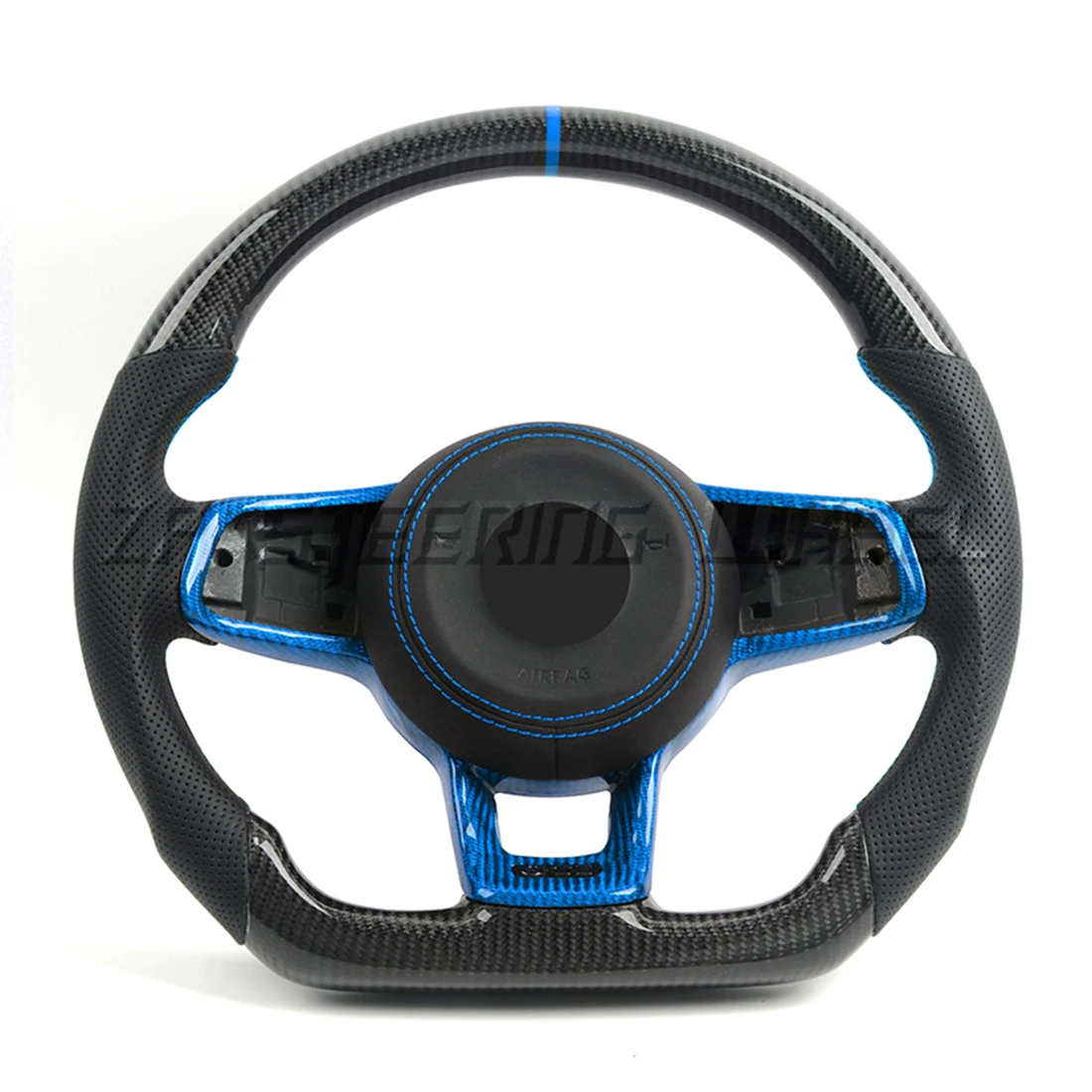 Custom Carbon Fiber Perforarted Leather For Volkswagen VW Golf 7 MK7/MK7.5 GTI/R Steering Wheel with Trim and Horn Cover
Custom Carbon Fiber Perforarted Leather For Volkswagen VW Golf 7 MK7/MK7.5 GTI/R Steering Wheel with Trim and Horn Cover